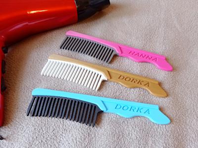3D printed combs Custom combs and brushes with name