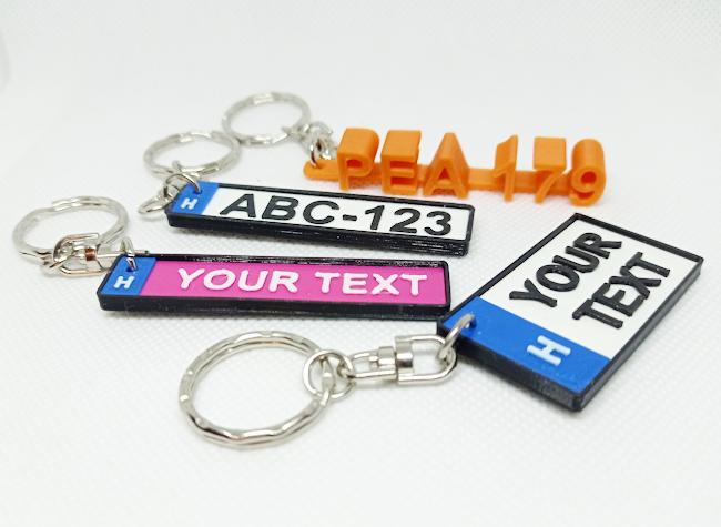 3d printed License Plate Keychain