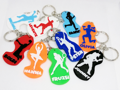 Sport and Activity Keychains - 3D printed gifts